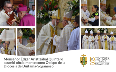 Con la Posesión Canónica, Monseñor Édgar Aristizábal Quintero asumió oficialmente como Obispo de la Diócesis de Duitama-Sogamoso